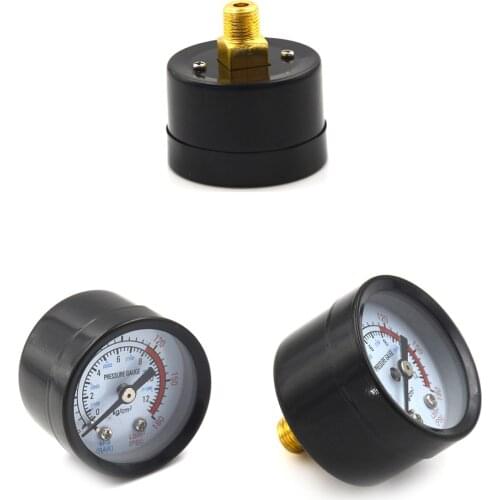 Bar Air Pressure Gauge 10mm 1/4 BSP Thread 0-180 PSI 0-12 Manometer Double Scale For Air Compressor Iron
