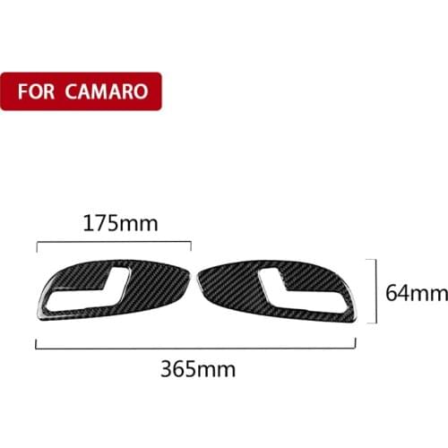 2 Pcs For Chevrolet Camaro 2017- 2019 Vehicle Interior Seat Button Cover Trim Car Styling Car Carbon Fiber Sticker