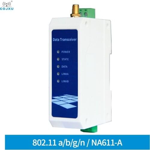 AC85-265V 2.4/5.8GHz 18.5dBm Dual-frequency WiFi Serial Server Device RS485 High Performance High Reliability Cojxu NA611-A