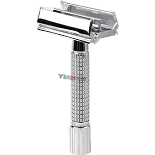 Double-sided razor mens safety razor chrome alloy unscrew Double-sided turret manual butterfly open shaver