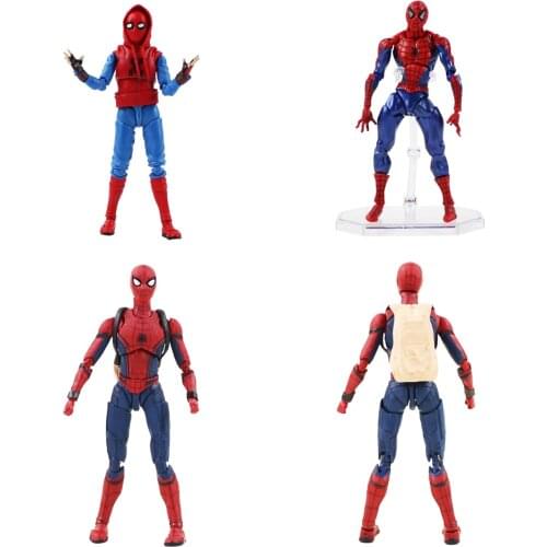 Revoltech Spiderman Action Figure Homecoming Spider Man Joint Movable Model Toy Children Gift