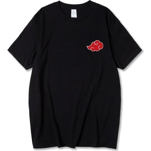 Japan Anime Akatsuki Cloud Symbols Print Men T-shirts Streetwear Short Sleeve Tshirts 2021 Men Women Oversized Tee Shirt Homme