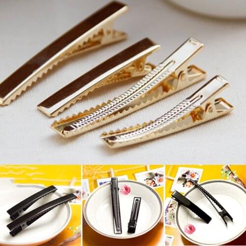 10pcs Electroplated KC gold black thick duckbill clip, Hair Accessory Blanks, flower hair bow clip,Hair Clips