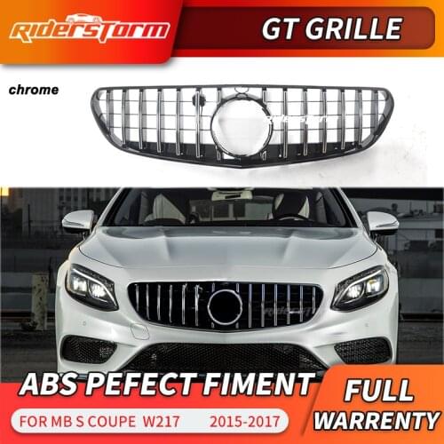 GT Style grill fit For s coupe 63 a-mg GT Grill C217 s63 Auto Front Vertical Grille 2015-2019 cabriolet convertible GT grille