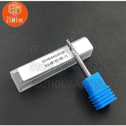 HRC45D3x50-3F/HRC45D5x100-3F End Mill For Aluminum 3mm 5mm Shank Milling Cutter Lathe Tools Metalworking Milling Attachment