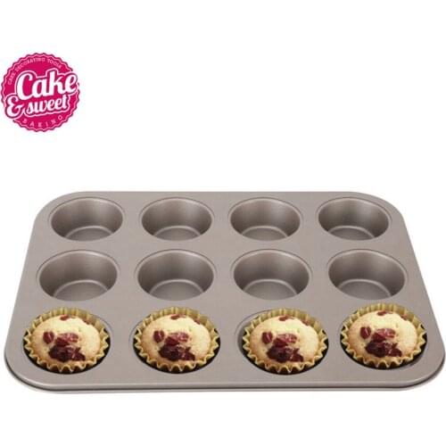 12 Holes Carbon Steel Round Cake Mold Mousse Mold 3D Handmade Cupcake Jelly Cookie Mini Muffin Soap DIY kitchen Baking Tools