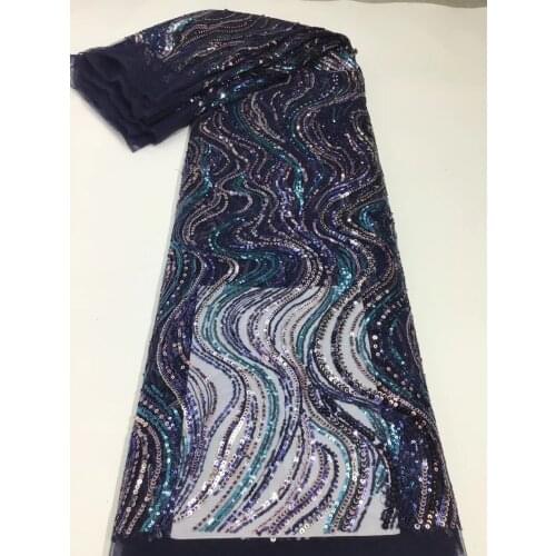 Lace Fabric 2021 Latest French Embroidered Tulle Lace Africa Sequins Mesh Lace Fabric Sewing For Party Wedding Dress Top Quality