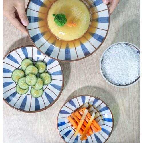 Bowl Plate Dish Set Melamine Tableware Japanese for One Person Cold flatware set