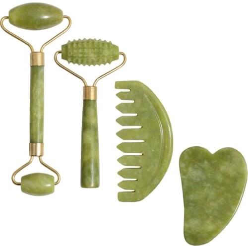 Jade Stone Gua Sha Scraper Board Facial Massager for face Guasha Natural gouache scraper for Face Skin Lifting Beauty Care Tools