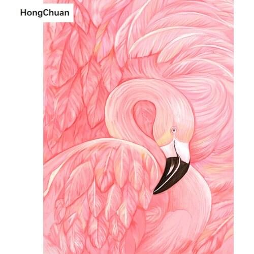 New "Pink Flamingo" Mural 5D DIY Diamond Embroidered Square/Round Diamond Painting Cross Stitch Rhinestone Mosaic HomeDecoration