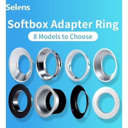 Selens Elinchrom Mount to Bowens Mount Ring Speedring Adapter Convertor for Softbox Beauty Dish Studio Strobe Flash Light