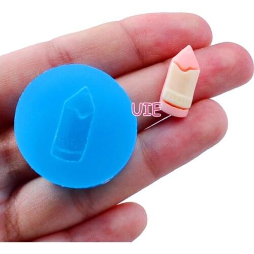 FYL496U 19.5mm x 8.1mm Pencil Silicone Mold Fondant Cake Decoration Candy Resin Clay Earrings Necklace Craft Soap Candle