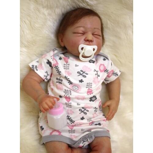 High-end Silicone reborn baby dolls 20 inch 100% handmade Exquisite newborn bebe reborn dolls children gift boneca