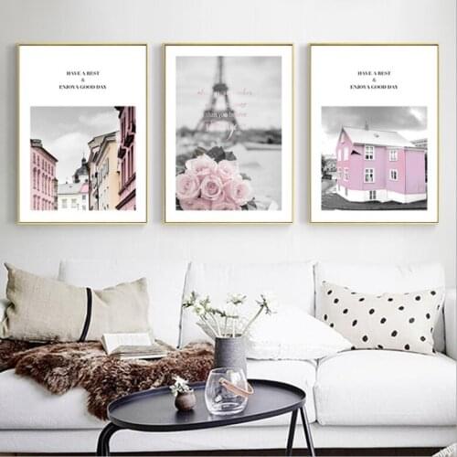 Nordic Canvas Painting Modern Prints pink towel Art Posters Prints Wall Pictures Living Room Unframed Poster