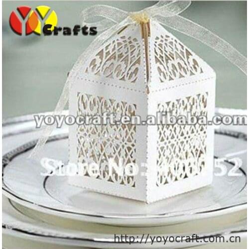 Wedding decorations!Various colors wedding box White Filigree Laser Cut Wedding Favour Boxes / Gifts