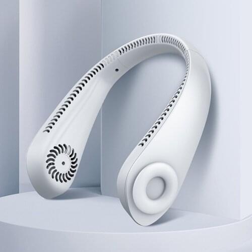 Usb Lazy Leafless Hanging Neck Mini Desktop Multifunctional Household Small Charging Silent Durable Fan