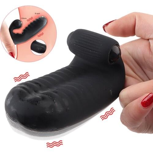 Finger Sleeve Vibrator G Spot Orgasm Massage Vibrating Finger Female Masturbator Dildo Vibrator for Women Sex Toys Sex Machine