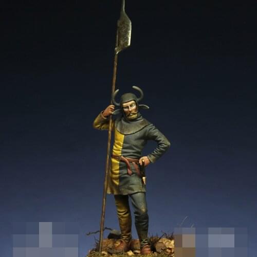 1/32 Swiss Halberdier, 15th Century, Resin Model figure GK, Historical character theme, Unassembled and unpainted kit
