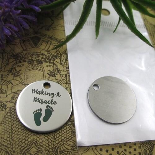 10pcs--"MAKING A MIRACLE"stainless steel charms 5 styles for choosing DIY Charms for necklace bracelets