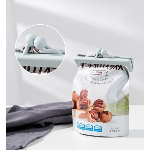 2Pcs/Set PP Sealing Storage Clamp Snap-fastener Kitchen Gadgets Multi Purpose Food Bag Clips Reusable Blue/Pink