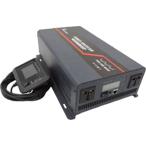 90% high efficiency 1500w 12vdc to 230vac maili solar power pure sine wave inverter with led/LCD display panel