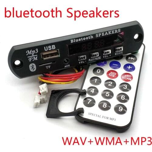 DC12V Bluetooth Receiver Car Kit MP3 Player Decoder Board FM Radio TF USB 3.5 Mm AUX Audio for Iphone XS WAV WMA MP3