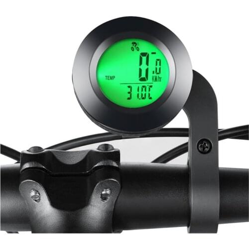 MTB Bike Wireless Bicycle Computer Speedometer LED Digital Backlight Riding Luminous Computer Odometer Round Stopwatch Rainproof