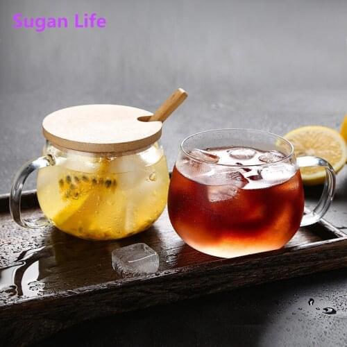 Sugan Life NEW Pretty Glass Creamer Cup 250ml Creative Milk Jug Juice Tea Coffee Cup Clear Glass Mug Milk Frother Cafe Pitcher