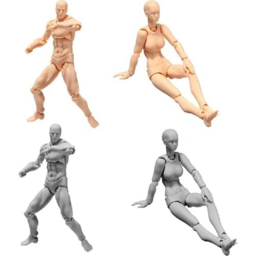 Sketch Body Kun/Body Chan DX Set Movable Male\Female Anime Archetype He She Ferrite Figma Movable Action Figure Miniatures model