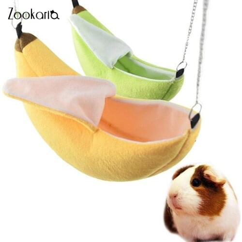 Hamster cotton nest banana Shape House Hammock Bunk Bed House Toys Cage For Sugar Glider Hamster Small Animal Bird Pet Supplies