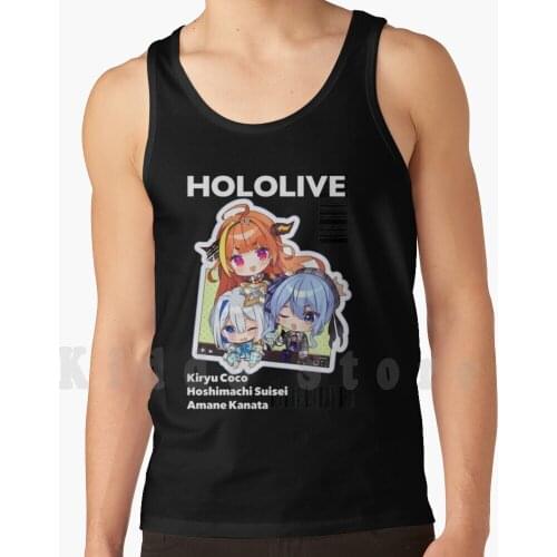 Hololive - Kiryu Coco , Amane Kanata And Hoshimachi Suisei tank tops vest sleeveless Hololive Kiryu Coco Amane