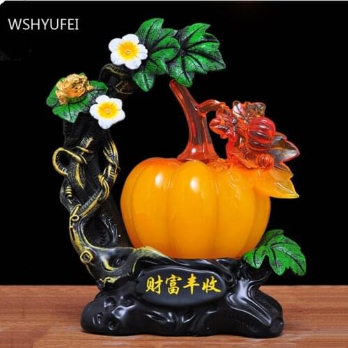 Creativity Resin Pumpkin Model Ornaments Home Living Room TV Cabinet Sculpture Decoration Study Bogu Frame Decor Crafts