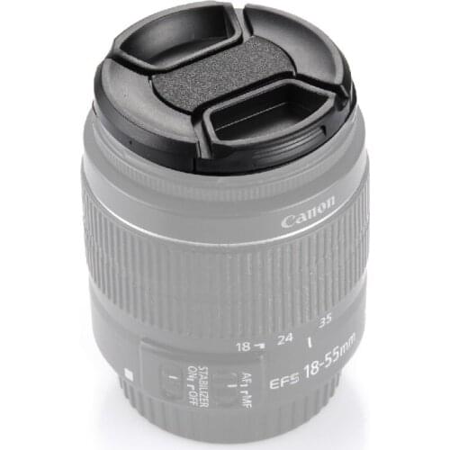 52mm 55mm 55mm 58mm 62mm 67mm 72mm 77mmCenter Pinch Camera Lens Cap(Black)