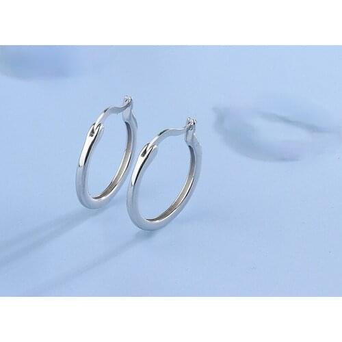 Personality Korean Geometric Hollow Out Round Ear Buckle Fashion Women Silver Plated Earrings Trend Women Hip Hop Party Jewelry