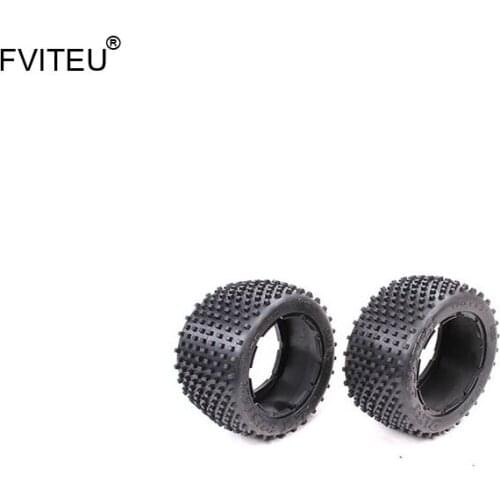 FVITEU Rubber Rear Off-Road Tires Set for 1/5 HPI Baja 5B SS Rovan King Motor