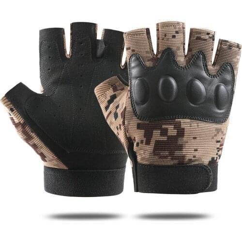 Outdoor Tactical Gloves Men Summer Anti-Slip Fingerless Gloves Military Combat Hiking Camping Shooting Sport Gloves for Fishing