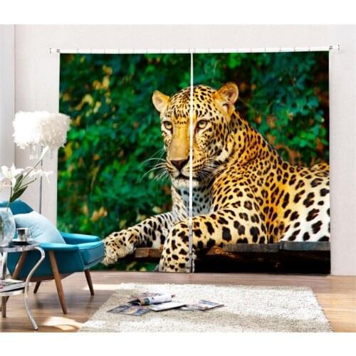 Animal Tiger print Luxury Blackout 3D Window Curtains For Living Room kids Bedroom Drapes cortinas Rideaux Customized size