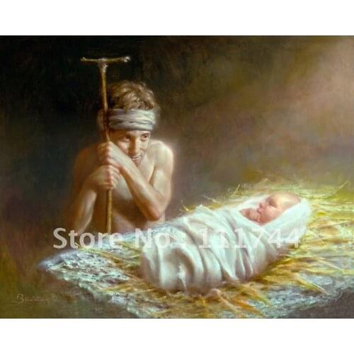 Modern portrait paintings Dear to the Heart of the Shepherd By Joseph Brickey art High quality 100%handmade
