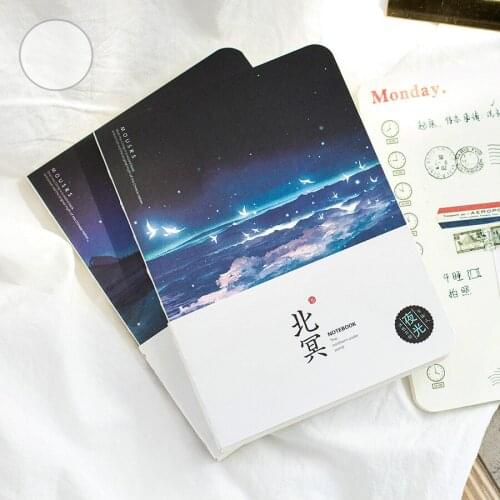Notebooks Sketchbook New Cute Watercolor Drawing School Diary Paper 80 Sheets Noctilucent Luminous Office School Supplies Gift