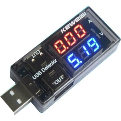 Red+Blue Dual USB Current Voltage Charging Detector Tester Battery Voltmeter Ammeter Charger Doctor