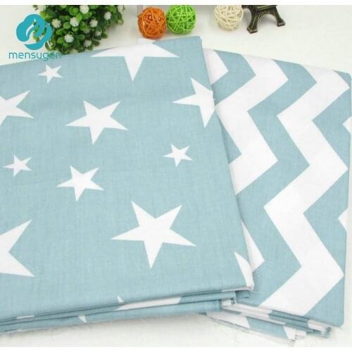 50cm*160cm Stars and Chevron Printed 100% Cotton Fabric for Home Bedding Textile Decoration Cousion Pillow Patchwork Telas