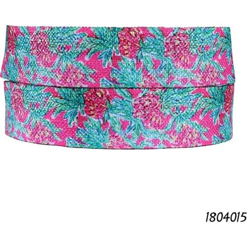 50 yards/lot) Flora Ribbons floral elastic ribbon, wholesale spring flower printed foe fold over elastic