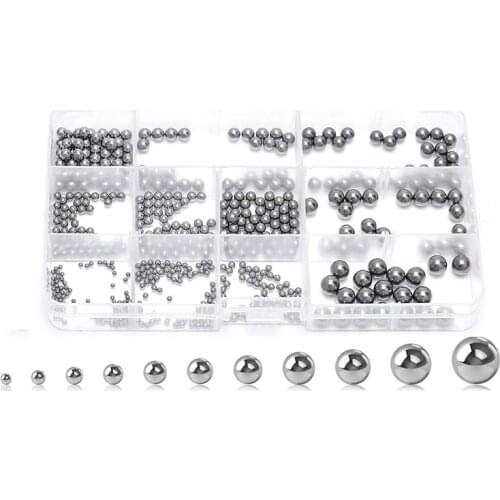 520Pcs Precision Steel Ball Bearings ,2-8mm Balls netic Loose Bicycle Bearing Balls Assortment Kit