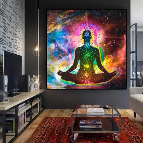 DIY Diamond Embroidery Display Diamond Painting Buddha Zen yoga universe Picture Diamond Cross Stitch Home Decoration
