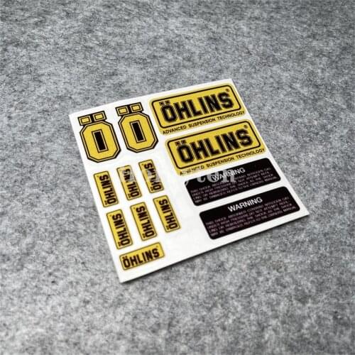 Car Styling PVC Stickers Motorcycle Front Shock Advance Suspension Decal for Ohlins Waterproof