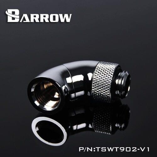 Barrow G1 / 4 White Black Silver Dual Rotary 90-Degree rotatable IG1 / 4 extender water cooling fittings TSWT902-V1