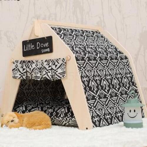 Dog kennel cat nest small and medium-sized dog pet kennel removable and washable yurt teddy pomeranian wood house dog