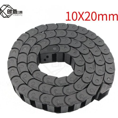 10x20mm Transmission Chains L 1M Plastic Towline Transmission Drag Chain Machine L1000mm for CNC Router Machine Tools 10*20mm