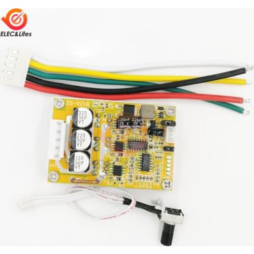 DC 5V-35V 350W BLDC Three-Phase DC Brushless With Hall Motor Controller Sensorless Brushless Motor Driver