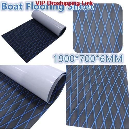 EVA 1900x700x6MM rhombus decorative high temperature resistant surfboard anti-slip mat SUP paddle board anti-slip mat gray+blue